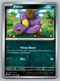 Pokemon TCG SV05: Temporal Forces Ekans 100/162 - Image 1