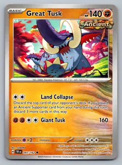 Pokemon TCG SV05: Temporal Forces Great Tusk 097/162 - Image 1