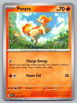 Pokemon TCG SV05: Temporal Forces Ponyta 026/162 - Image 1