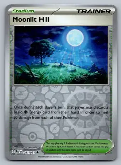 Pokemon TCG SV: Paldean Fates Moonlit Hill 081/091 Reverse Holo - Image 1