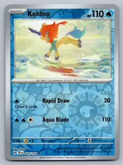 Pokemon TCG SV05: Temporal Forces Keldeo 044/162 Reverse Holo - Image 1