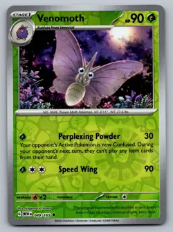 Pokemon TCG SV: Scarlet & Violet 151 Venomoth 049/165 Reverse Holo - Image 1
