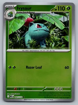 Pokemon TCG ME01: Mega Evolution Ivysaur 002/132 Reverse Holo - Image 1