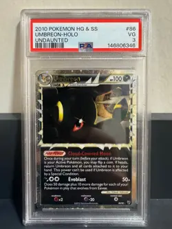Umbreon 86/90 HGSS Undaunted Holo 2010 Pokemon PSA 3 - Image 1