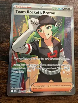 Pokemon TCG Team Rocket’s Proton Full Art 227/182 Destined Rivals NM - Image 1