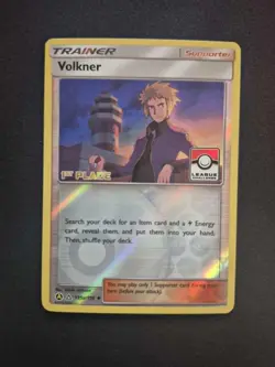 Volkner - 135a/156 - Pokemon Ultra Prism 1st Place League Promo NM - Image 1