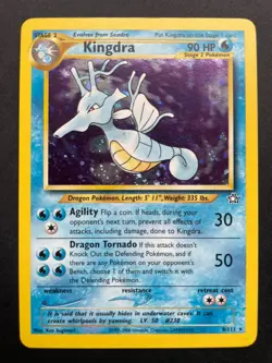 Pokemon TCG Kingdra Holo Rare 8/111 Neo Genesis Vintage WOTC 2000 - Unlimited - Image 1