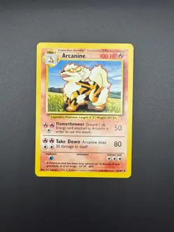Pokemon Arcanine Uncommon Base Set 023/102 LP - Image 1