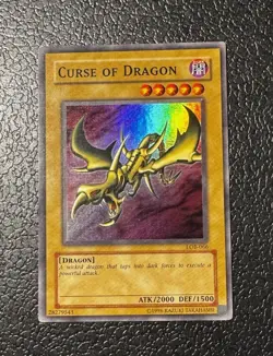 YuGiOh! Curse of Dragon LOB-066 Unlimited Super Rare LP - Image 1