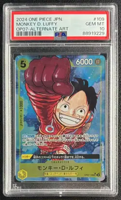2024 One Piece JPN Alternate Art Monkey D. Luffy 500 Years OP07-109SR PSA10 HA26 - Image 1