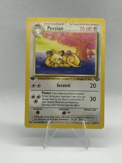 Persian 42/64 Jungle 1st Edition Non Holo Foil Pokemon 1999 Vintage Card LP+ - Image 1