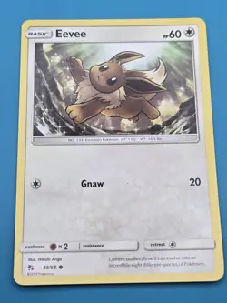 Eevee 49/68 Common Hidden Fates Pokemon Card LP - Image 1