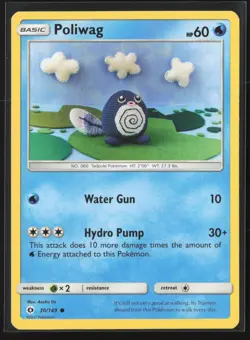 Poliwag Common SM Base Set 30/149 NM Pokemon Card - Image 1