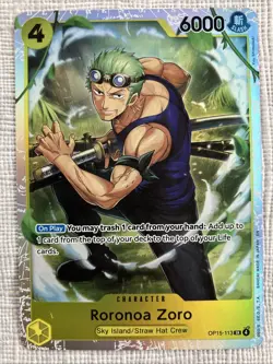 Roronoa Zoro SR OP15-113 ENGLISH ONE PIECE Card Adventure on KAMI’s Island OP15 - Image 1