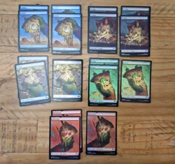 Magic the Gathering, Assorted Full Art Pizza Lands , 7 FOIL Cards TMNT - Image 1