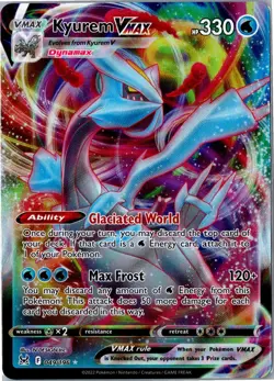 POKEMON CARD - KYUREM VMAX 049/196 LOST ORIGIN VMAX RARE HOLO NEAR MINT - Image 1