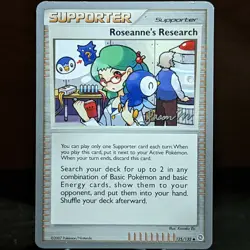 Roseanne's Research 125/132 LP 2009 World Championships Promo WC DP Pokemon Card - Image 1