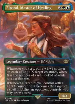 Light Play, English MTG Regular Elrond, Master of Healing - Borderless The Lord - Image 1