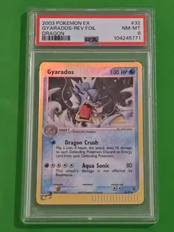 Pokemon TCG - Gyarados 32/97 EX Dragon Reverse Holo PSA 8 - Image 1
