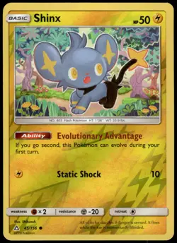 Shinx 45/156 Ultra Prism Reverse Holo Common NM Pokemon 2018 - Image 1