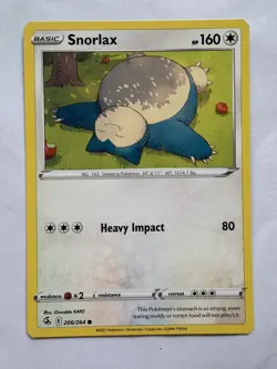 Snorlax - 206/264 - Non-Holo - Fusion Strike - Pokemon Card - NM - Image 1