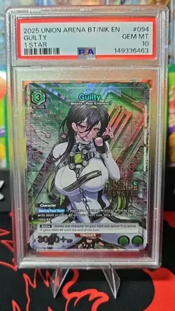 2024 UNION ARENA UA18BT/NIK GODDESS OF VICTORY: NIKKE 1 STAR GUILTY PSA 10 - Image 1