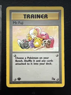 Pokemon TCG Mr Fuji 1st Edition Fossil Uncommon Card 58/62 | MP - Image 1