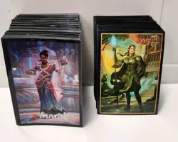 Lot Of 176 Magic The Gathering Colorful Card Protector Sleeves - Image 1