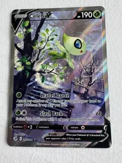 Celebi V 245/264 SWSH Fusion Strike Holo Alt Art Secret Rare Pokemon TCG Card - Image 1