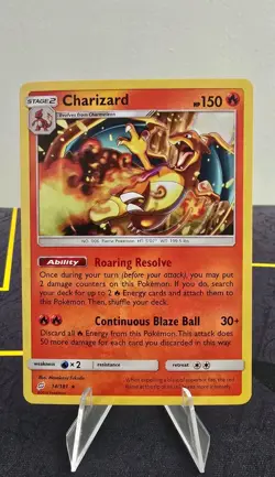 Charizard 14/181 Cracked Ice Holo Promo Sun & Moon Team Up Pokemon Card NM - Image 1