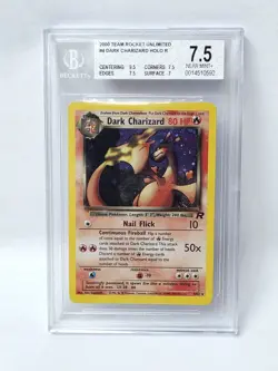 POKEMON ROCKET UNLIMITED DARK CHARIZARD #4 HOLO BGS 7.5 NICE!!!!!! - Image 1