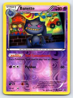 Banette 31/108 Rare Roaring Skies Pokemon Reverse Holo Lightly Played - Image 1