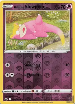 Galarian Slowpoke 054/198 Chilling Reign Pokemon Reverse Holo Lightly Played - Image 1