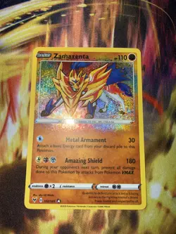 Zamazenta 102/185 Amazing Rare Vivid Voltage Pokemon Holo Near Mint - Image 1