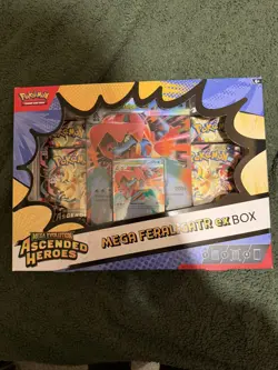 Pokemon Ascended Heroes Mega Feraligatr, Emboar & Deluxe Pin Collection - Image 2