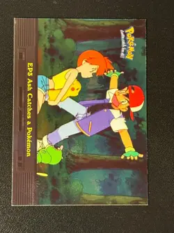 EP3 Ash Catches a Pokmeon Holo Pokemon Topps - Image 1