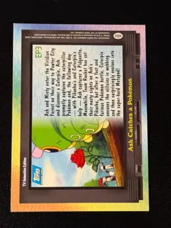 EP3 Ash Catches a Pokmeon Holo Pokemon Topps - Image 2