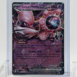 Pokemon TCG Destined Rivals Team Rocket’s Mewtwo ex #081/182 NM - Image 1