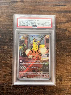PSA 10 Detective Pikachu Promo Japanese Pokemon Card GEM MINT SV-P From Japan - Image 1