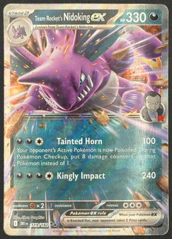 Team Rocket's Nidoking ex 119/182 - DOUBLE RARE - NM - Destined Rivals - Image 1
