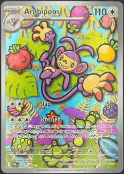 Ambipom 107/094 - ILLUSTRATION - NM - Phantasmal Flames - Image 1