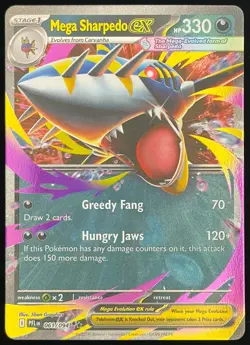 Mega Sharpedo ex 061/094 - NM - Phantasmal Flames - Image 1