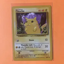 Pokemon Base Set Pikachu 58/102 Unlimited Yellow Cheeks LP - Image 1