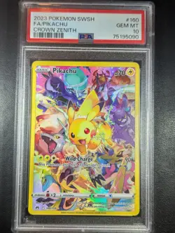 SP Pikachu 🔥 Pokemon TCG Crown Zenith #160/159 SECRET RARE FULL ART Holo PSA 10 - Image 1