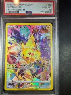 SP Pikachu 🔥 Pokemon TCG Crown Zenith #160/159 SECRET RARE FULL ART Holo PSA 10 - Image 2