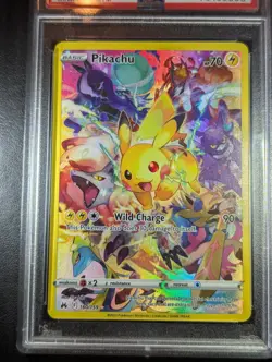 SP Pikachu 🔥 Pokemon TCG Crown Zenith #160/159 SECRET RARE FULL ART Holo PSA 10 - Image 3