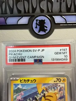 2024 POKEMON JAPANESE SV-P PROMO GYM EVENT CAMPAIGN #197 PIKACHU PSA 10 - Image 4