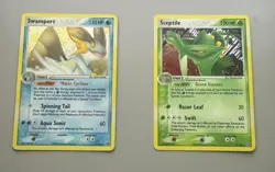 Pokemon EX Emerald Sceptile Holo Rare 10/106 & Swampert Holo Rare 11/106 Swirl - Image 1