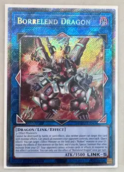 Yugioh Borrelend Dragon RA02-EN043 Platinum Secret Rare 1st Ed NM - Image 1