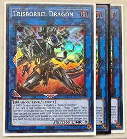 Yugioh! 3x Trisborrel Dragon BPRO-EN048 Super Rare 1st Ed NM - Image 1